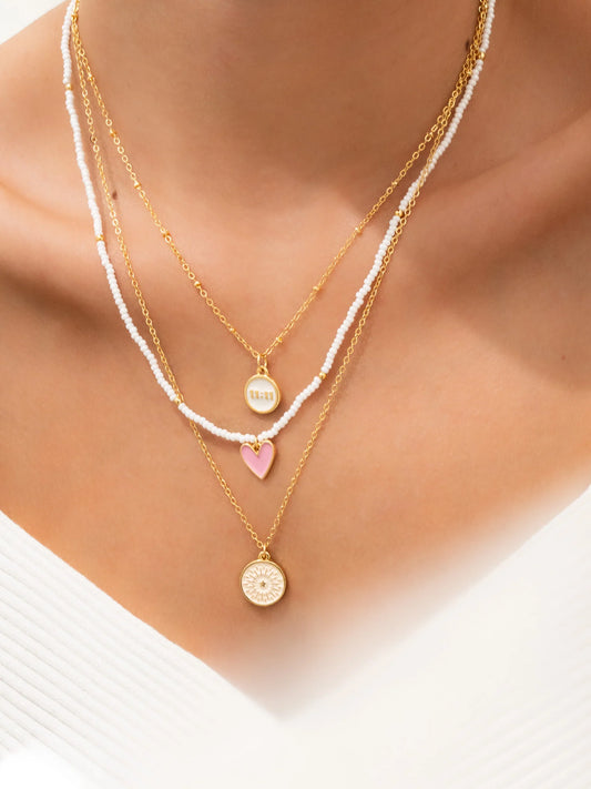 Set Necklace x3 + Earrings
