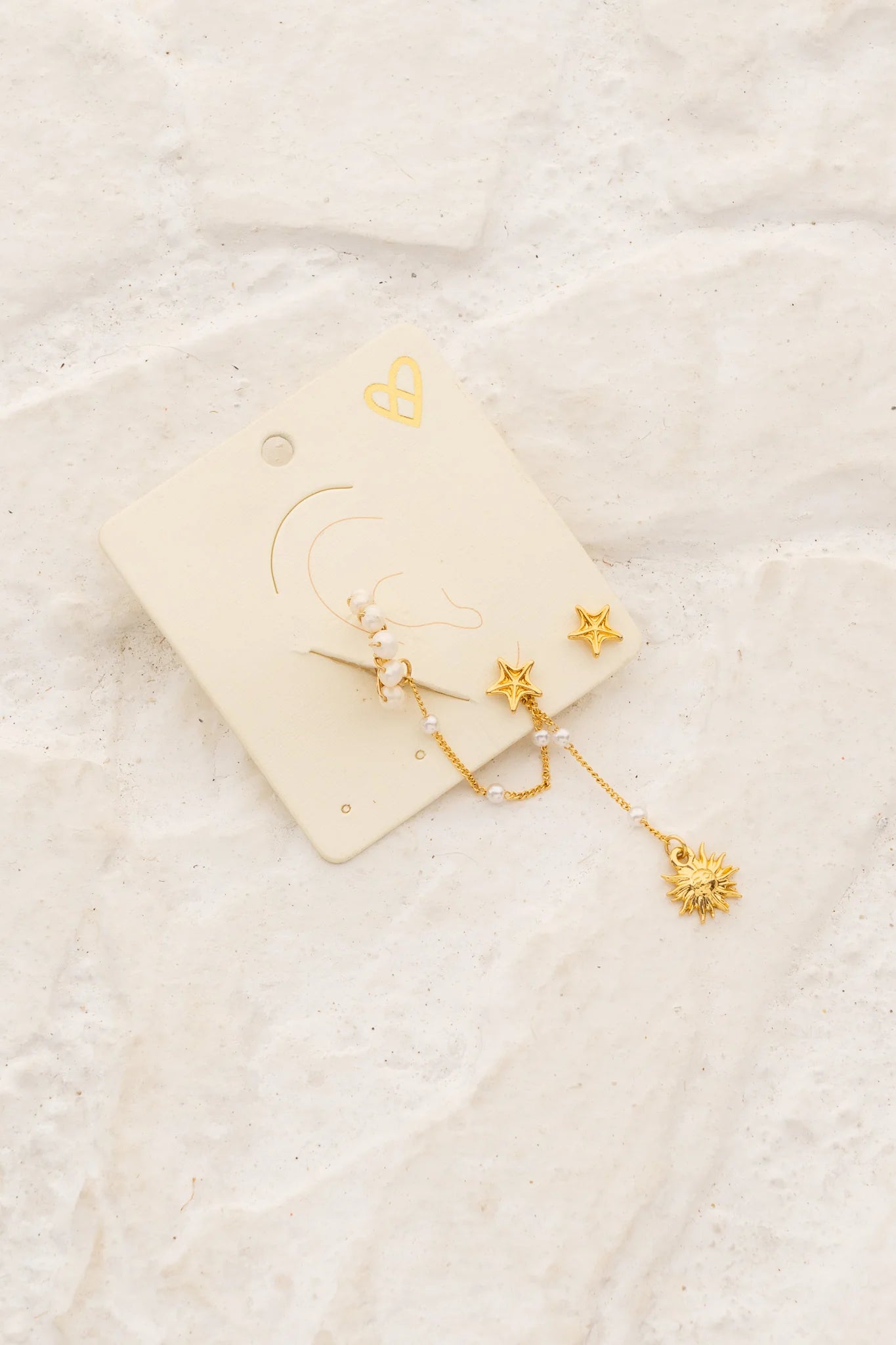 Solitaire Sun Earrings