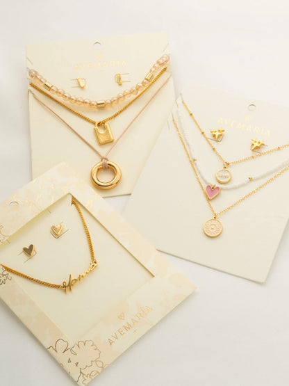 Set Necklace x3 + Earrings