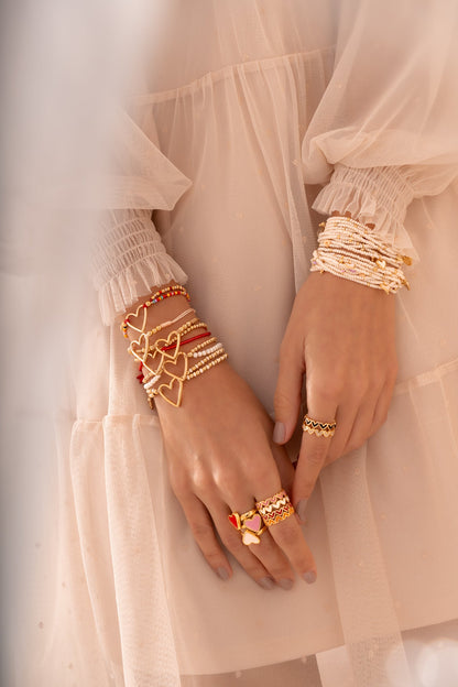 Heart Bracelet Set x3 + Earrings